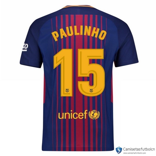 Camiseta Barcelona Primera equipo Paulinho 2017-18
